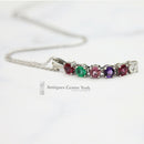 18ct White Gold Gem Set REGARD Pendant