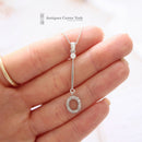 Vintage 18ct White Gold Diamond Pendant
