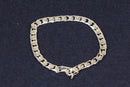 Stylish Italian Silver Flat Curb Link Bracelet – 8” with Safety Catch