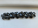Butler and Wilson Vntage Black Grey Glass Flower Bracelet