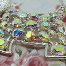 Vintage-Style Aurora Borealis Rhinestone Scottie Dog Brooch