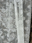 Anna French Indra Highend Victorian design 14 point ivory Cotton Lace Curtain Panelling By The Metre- Width 170cms