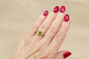 Stylish 18ct White Gold Peridot & Diamond Ring – Birmingham Hallmarked