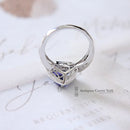 18ct White Gold Tanzanite & Diamond Ring