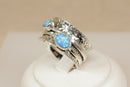 Silver & Opal Spinner Ring