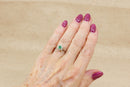 Exceptional 18ct White Gold Emerald & Diamond Cluster Ring – 0.60ct Diamonds
