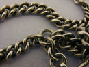 Heavy Antique Solid Silver Double Albert Pocket Watch Chain & Fob Bir 1922