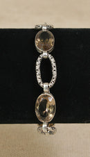 Superb Vintage Silver & Smokey Citrine Bracelet – Circa 1930s
