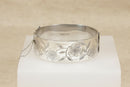 Stylish Classic Vintage Silver Hinged Bangle – Birmingham 1990
