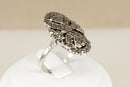 Art Deco Silver & Marcasite Statement Ring