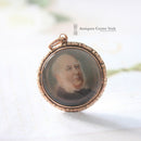 Late Victorian 9ct Hand Painted Miniature Locket/Pendant