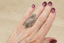 Large Heavy Sterling Silver Openwork Statement Ring