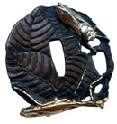 Japanese Tsuba Okimono, with Applied Preying Mantis and Fly.