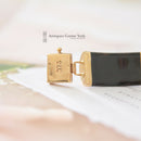 Vintage 9ct Gold Chinese Export Mother of Pearl & Onyx Panel Bracelet