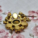 Vintage Pink Paste & Faux Diamond Brooch