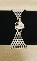 Classic Vintage Sterling Silver 8-Bar Gate Bracelet – London 1979