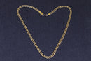 Stylish Sterling Silver & 9ct Bonded Gold Flat Curb Chain – 20½ Inches