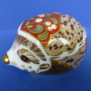 Royal Crown Derby Paperweight - Mistletoe Medium Christmas Hedgehog