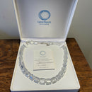 Silver foiled glass necklace by Carrie Elspeth