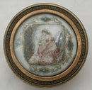 Early 19th Century Gilt Metal Memorial Miniature Picture Box.