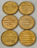 ‘Naval Victories’ 1794 - 1816, Early 19th Century Cased Set of Gilt Metal Medalets.