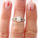 Platinum Emerald-Cut Diamond Solitaire Ring 1.01ct