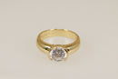 A Bold Silver Gilt & CZ Ring
