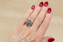 Beautiful Silver & Blue Opal Designer Statement Ring by Suarti