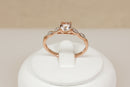 Gorgeous 9ct Rose Gold Morganite & Diamond Ring – Birmingham Hallmarked