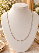 Sterling Silver Satellite Bead Chain Necklace – 18 Inches