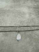 Vintage Hallmarked Silver Ingot Pendant on 18 Inch Curb Chain