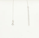 Silver & Topaz Pear Pendant & Chain