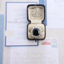 Vintage Large 18ct Australian Sapphire & Diamond Cluster Ring