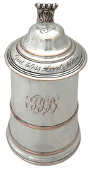 'God Bless Lord Nelson', George III Old Sheffield Plate Lidded Tankard.