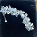 Butler and Wilson Vntage Black Grey Glass Flower Bracelet