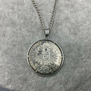 Silver Maria Theresa thaler pendant necklace