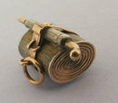 Antique Victorian Edwardian Novelty Silver Guilt Umbrella on Roll Charm