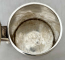 Edwardian Arts & Crafts Silver Lidded Tankard. Sheffield 1909 Thomas Bradbury & Sons Ltd. 12.7 troy ounces.