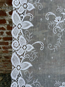 -3.4m Stunning Laura Ashley - Agatha period design white cotton Curtain Panelling 58”wide