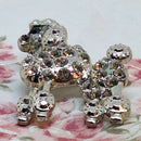 Vintage Rhinestone Poodle Brooch