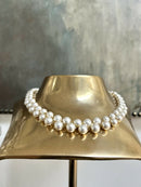 Vintage Balmain Paris Glass Pearl Double Strand Necklace
