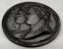 Napoleon Bonaparte & Marie Louise, Duchess of Parma, Portrait Profile Plaque. After Andrieu.