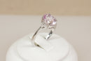 Beautiful 18ct White Gold Kunzite & Diamond Ring – Birmingham Hallmarked