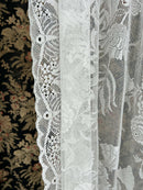 Anna French Indra Highend Victorian design 14 point ivory Cotton Lace Curtain Panelling By The Metre- Width 170cms