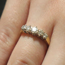 18ct gold 5 stone diamond ring