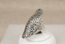 Large Heavy Sterling Silver Openwork Statement Ring