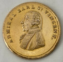 ‘Naval Victories’ 1794 - 1816, Early 19th Century Cased Set of Gilt Metal Medalets.