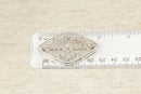 Vintage Silver Lozenge-Shaped (Diamond Filigree Brooch – Possibly French (800 Silver)