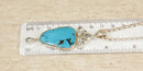 Distinctive Silver Turquoise & Quartz Statement Pendant with 20” Hallmarked Chain