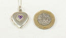 Charming Sterling Silver & Amethyst Heart Locket